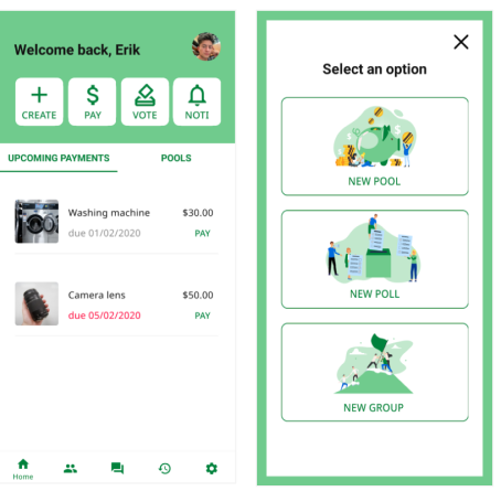 Cashpool Android Application - High Fidelity Design